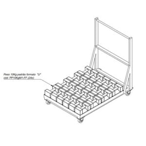 Carrinhos customizados para transporte de pesos padrão